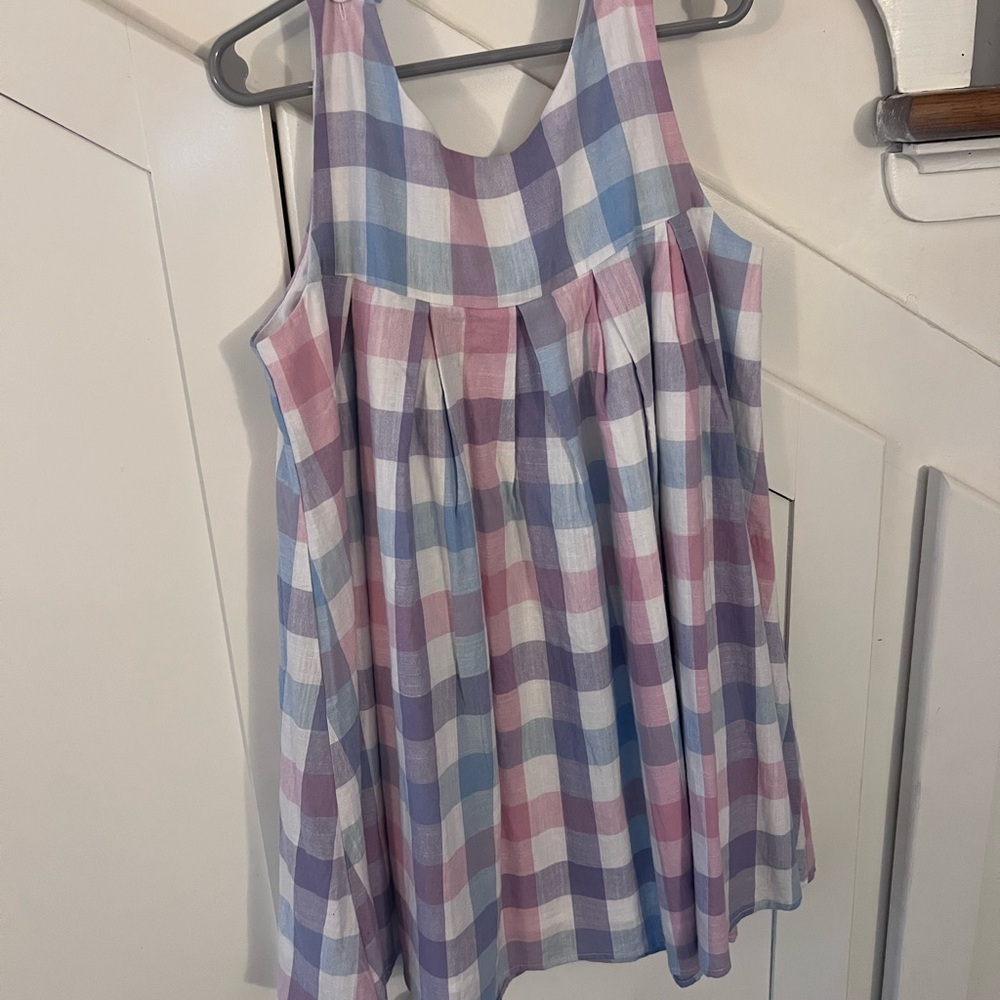 Colorful Plaid Sleeveless Dress